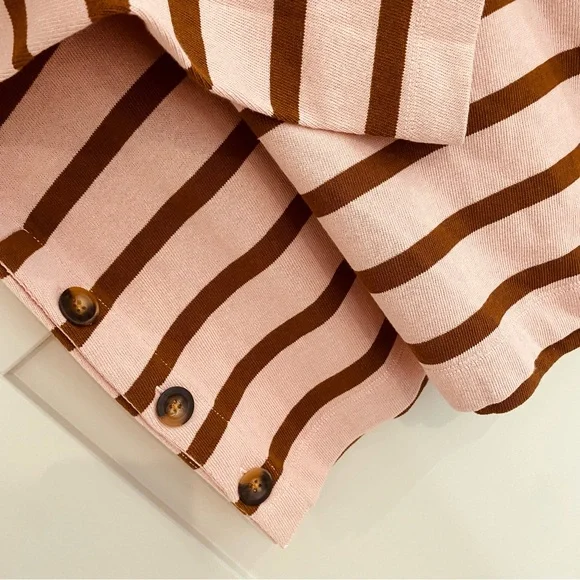 Boden top size 12 pink and brown stripes - Picture 4 of 7